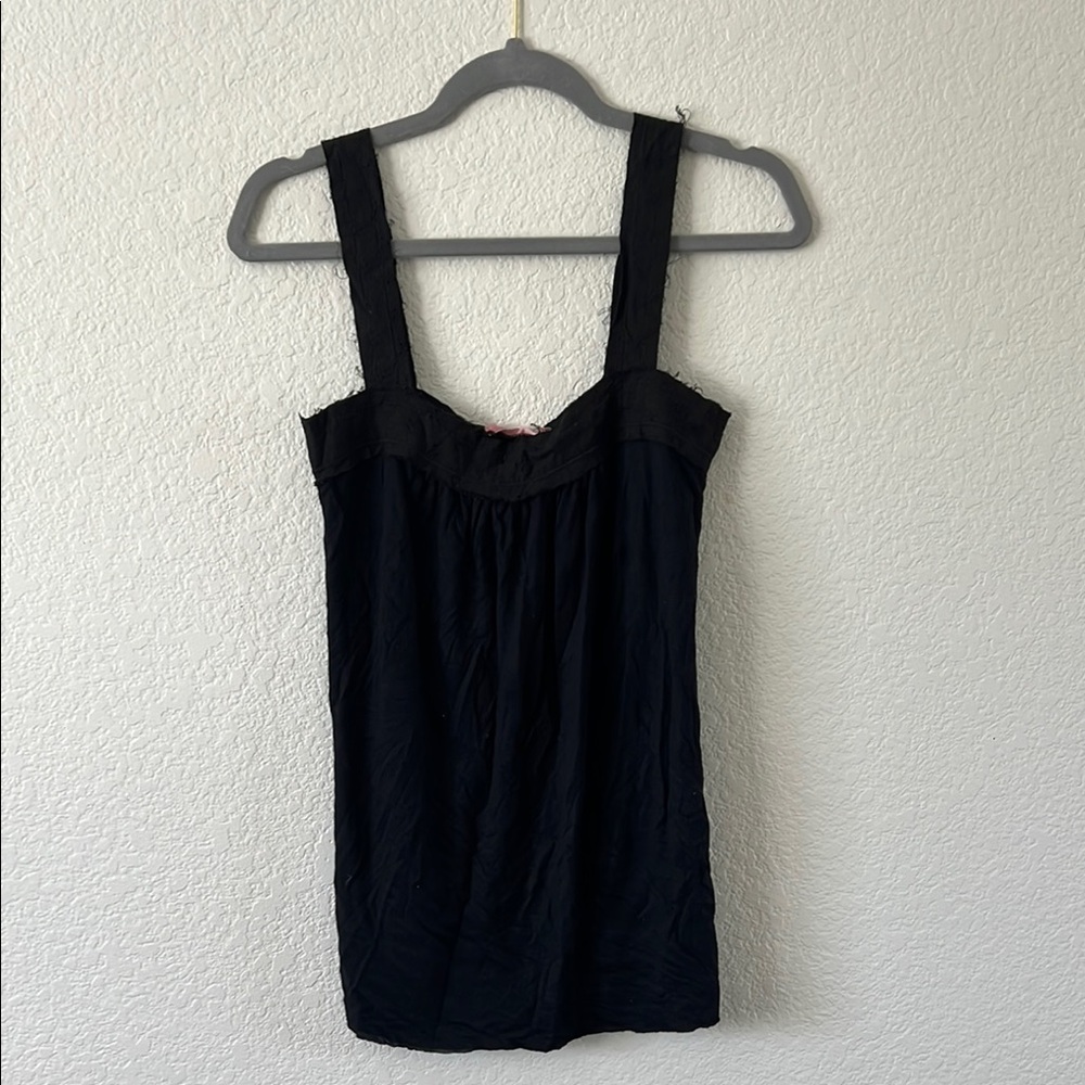 Anthropologie Velvet Black Sleeveless Top